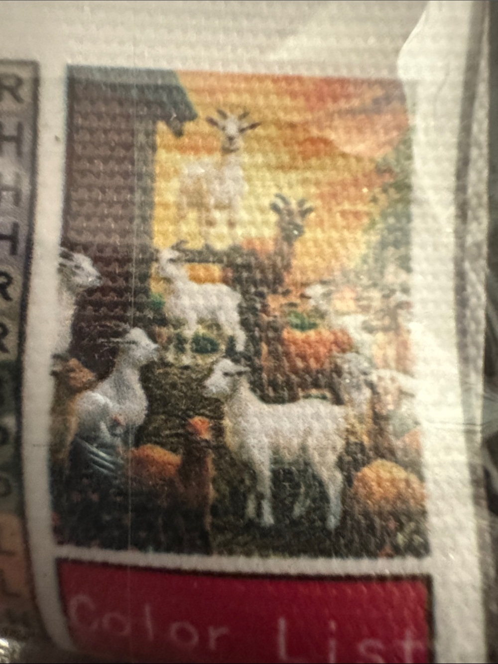Diamond Art White & Brown Goat Print